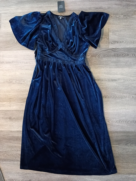 Zilcremo Dresses & Skirts - Velvet Wrap Midi Dress in Deep Navy - J.Crew
